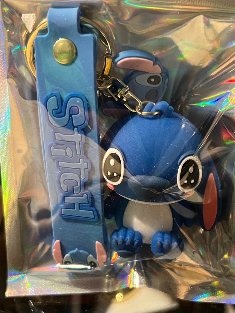 Blue Stitch Character Keychain for Kids